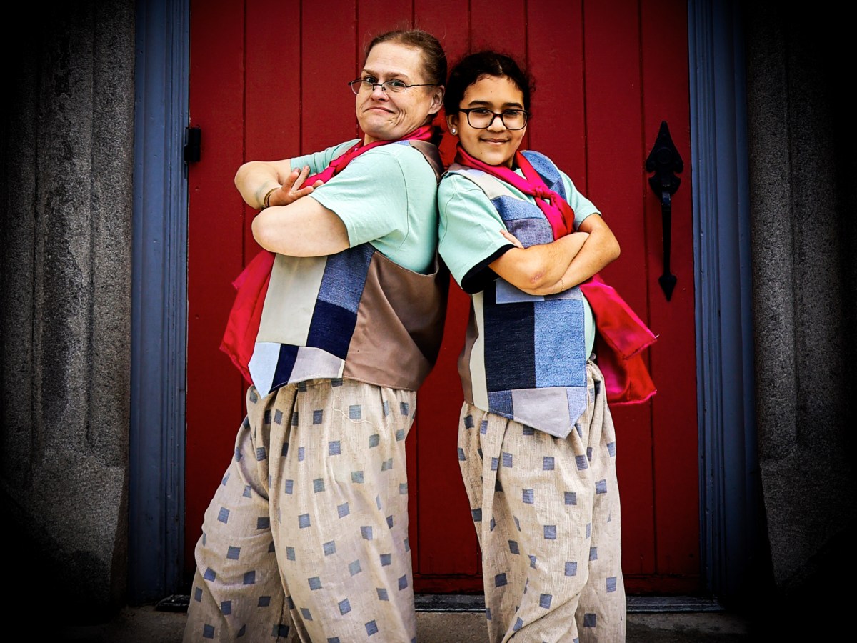 Photo: Tammy Werber and Kenzie Burton-Wing,  play the twin servants both named Dromio, who work for twin brothers both named Antiphilous,  separated as babies now accidently reunited in comedy. Photo: James Sweet plays Pinch the self proclaimed doctor is hired cure the madness of confused twins. Photo: Persais Jencks plays Adrianna  who confuses her husband's unknown twin Antiphilous of Syracuse, played by Joseph Page, for her husband. All Photo by Shana Page